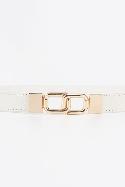 Geometric Double Buckle Elastic Belt - Shimmervee