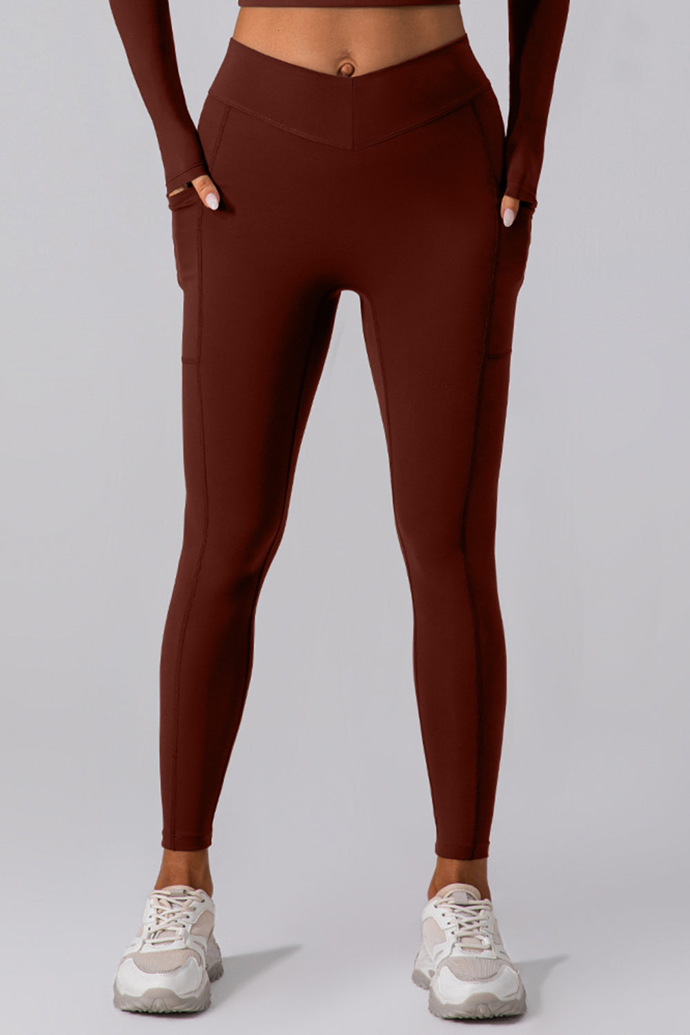 High Waist Active Leggings with Pockets - Shimmervee