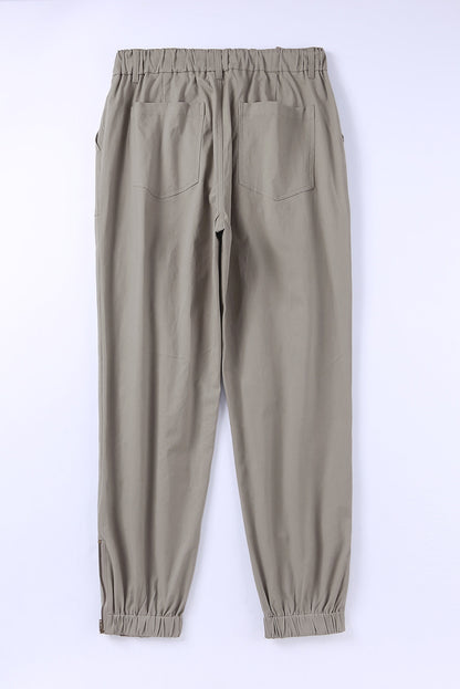 Drawstring Side Zip Joggers