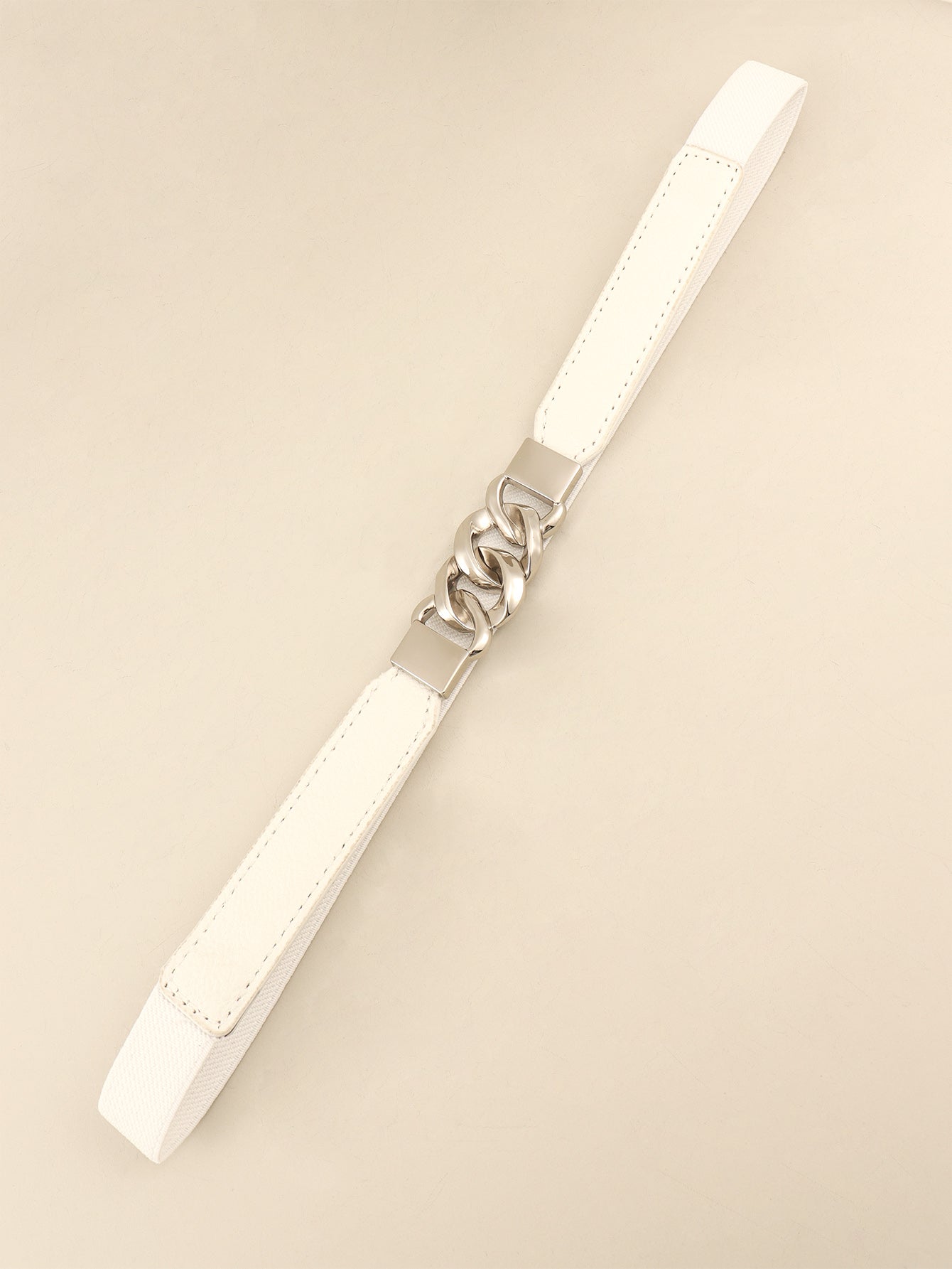 Zinc Alloy Buckle Elastic PU Belt - Shimmervee