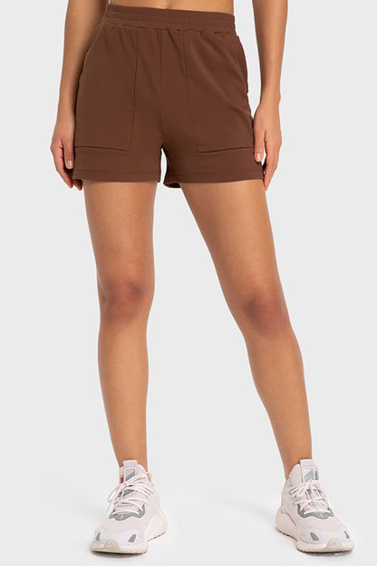 Millennia Elastic Waist Sports Shorts with Pockets