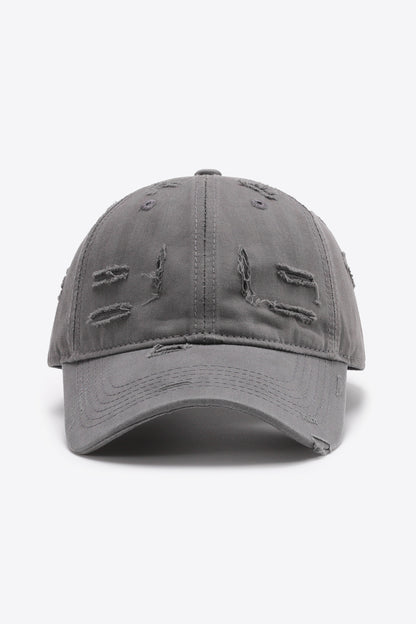 Distressed Adjustable Baseball Cap - Shimmervee