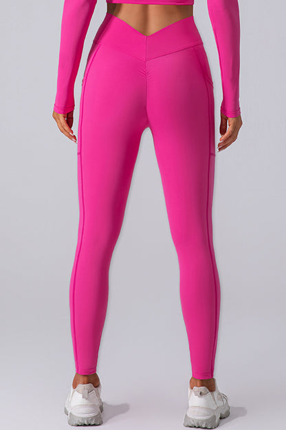 High Waist Active Leggings with Pockets - Shimmervee