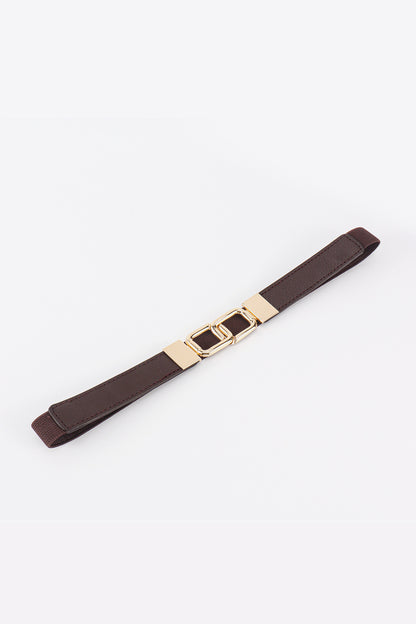 Geometric Double Buckle Elastic Belt - Shimmervee