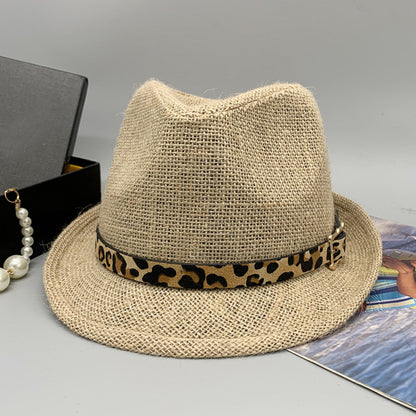 Short Brim Jute Cloth Hat