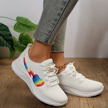 Mesh Lace-Up Sneakers - Shimmervee