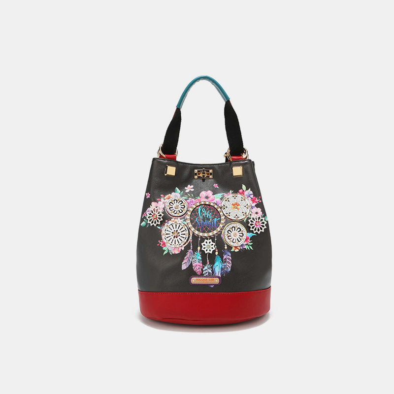 Nicole Lee USA Multifunctional Bucket Bag Backpack - Shimmervee