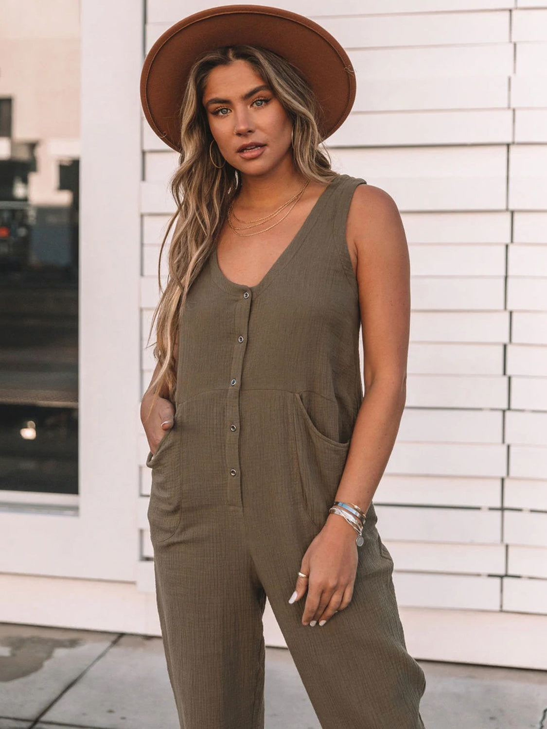 Full Size Scoop Neck Wide Strap Jumpsuit - Shimmervee