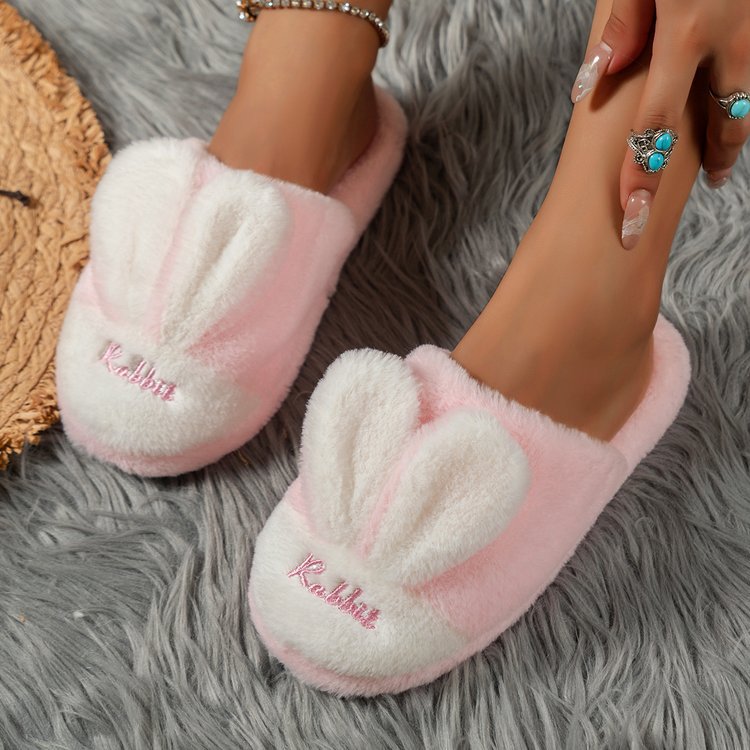 Rabbit Ears Round Toe Slippers - Shimmervee