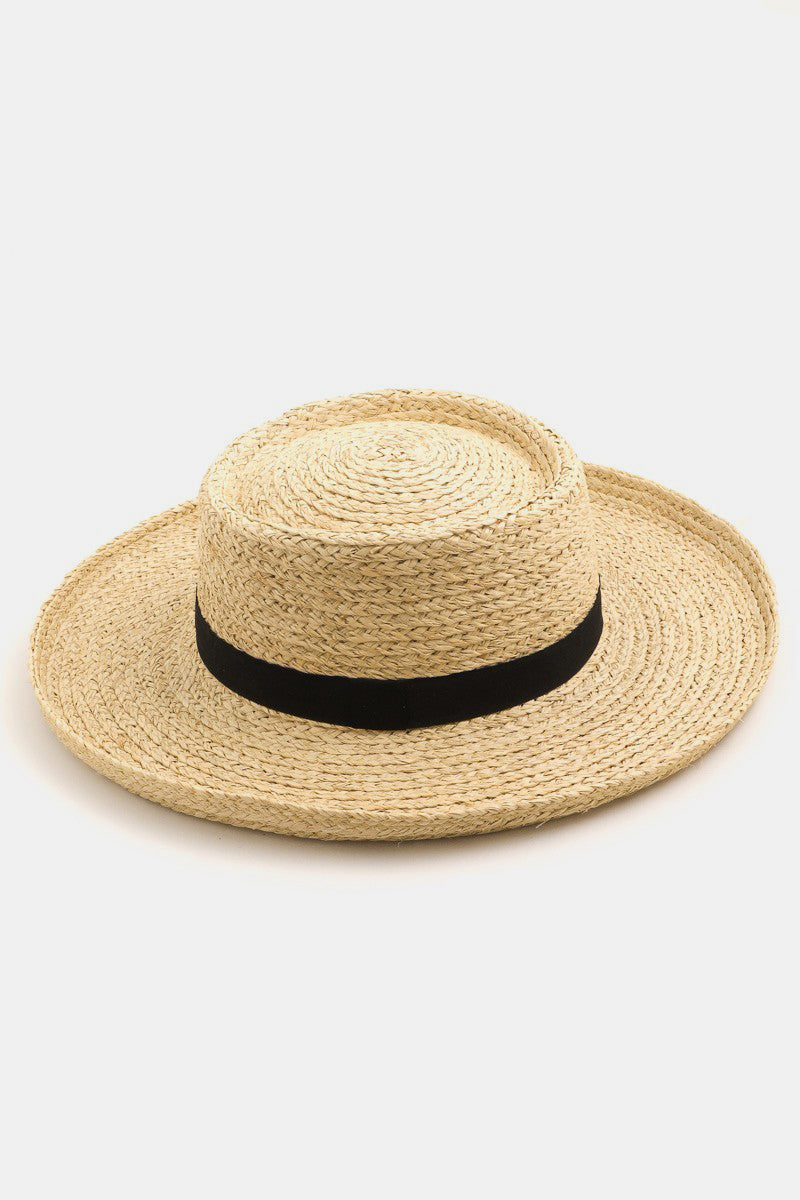 Fame Wide Brim Straw Weave Hat - Shimmervee