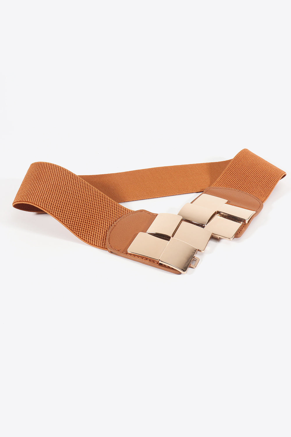 Geometric Buckle Elastic Wide Belt - Shimmervee