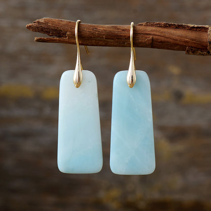 Natural Stone Geometric Shape Earrings - Shimmervee