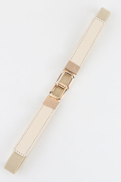 Geometric Double Buckle Elastic Belt - Shimmervee