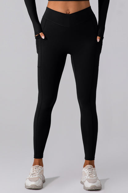 High Waist Active Leggings with Pockets - Shimmervee