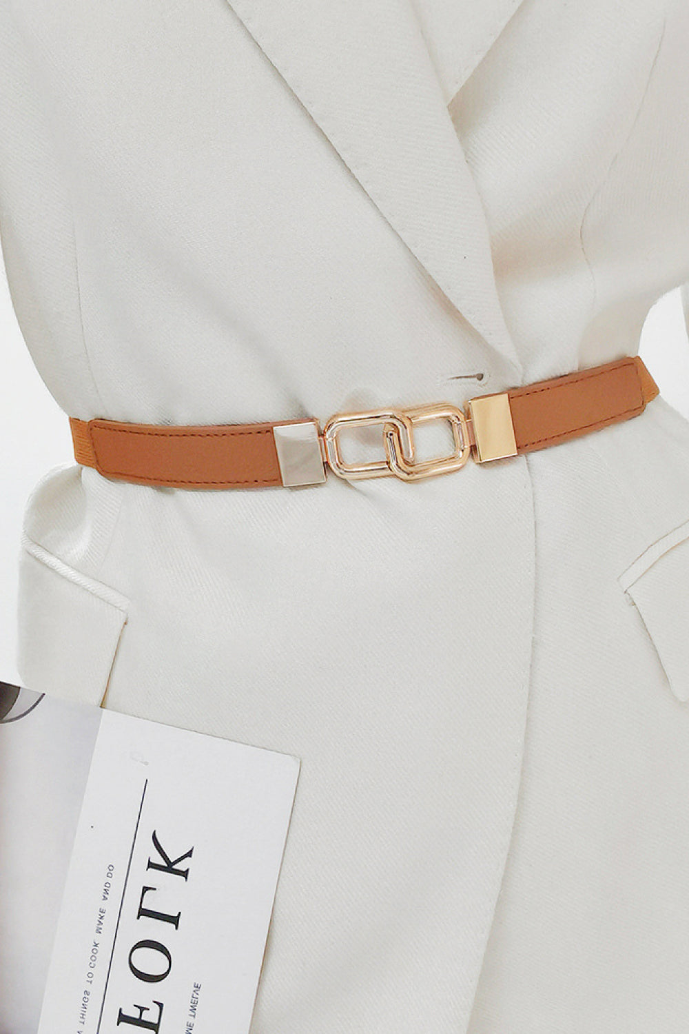 Geometric Double Buckle Elastic Belt - Shimmervee