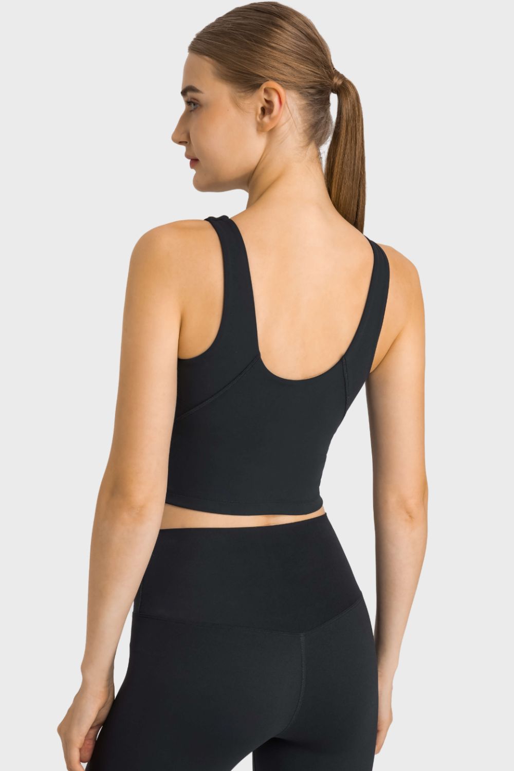 Millennia Feel Like Skin Highly Stretchy Cropped Sports Tank