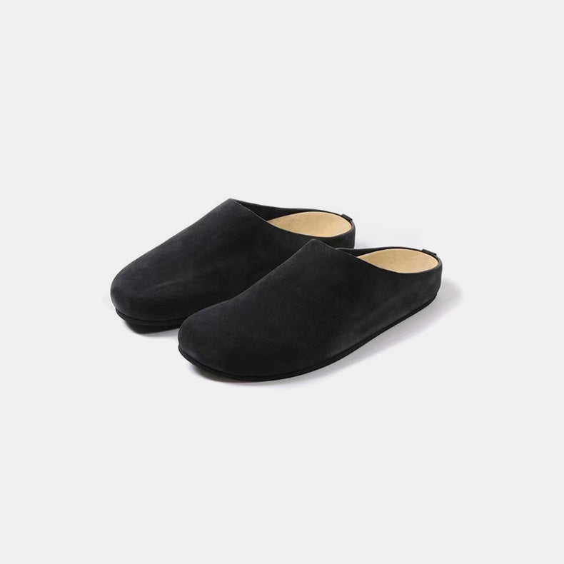 Suede Round Toe Slip-Ons - Shimmervee