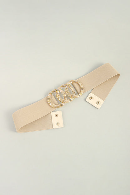 Zinc Alloy Buckle Elastic Wide Belt - Shimmervee