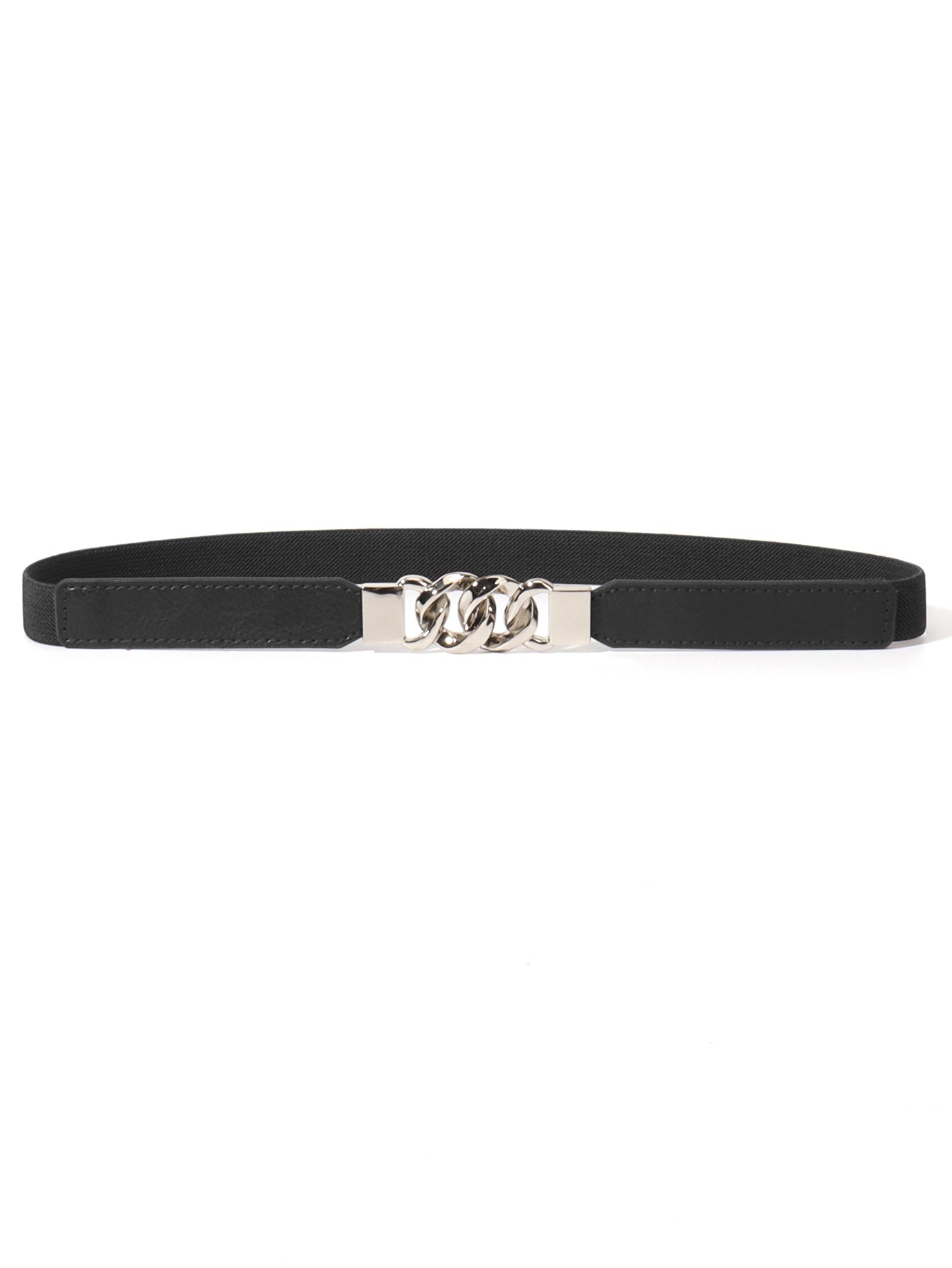 Zinc Alloy Buckle Elastic PU Belt - Shimmervee