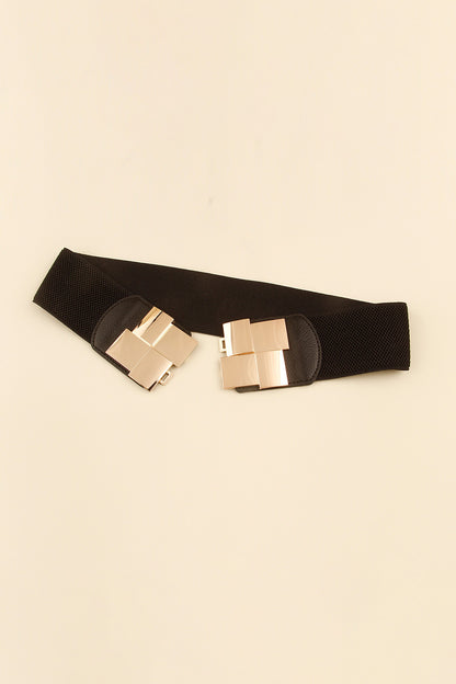 Geometric Buckle Elastic Wide Belt - Shimmervee