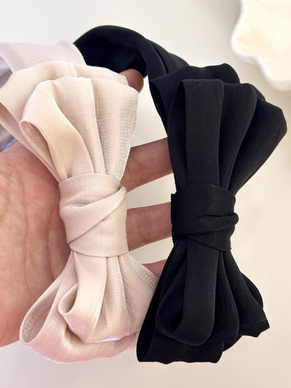 Bow Polyester Wide Headband