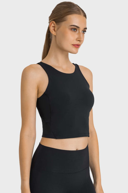 Millennia Feel Like Skin Highly Stretchy Cropped Sports Tank