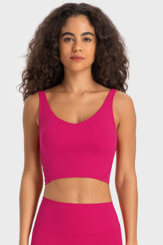 Millennia Deep V-Neck Crop Sports Bra