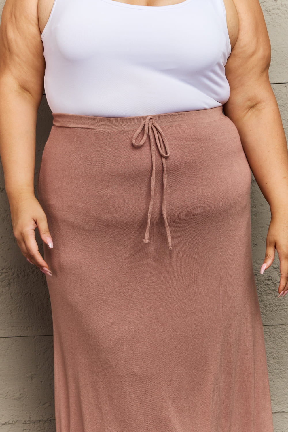 Culture Code For The Day Full Size Flare Maxi Skirt in Chocolate - Shimmervee