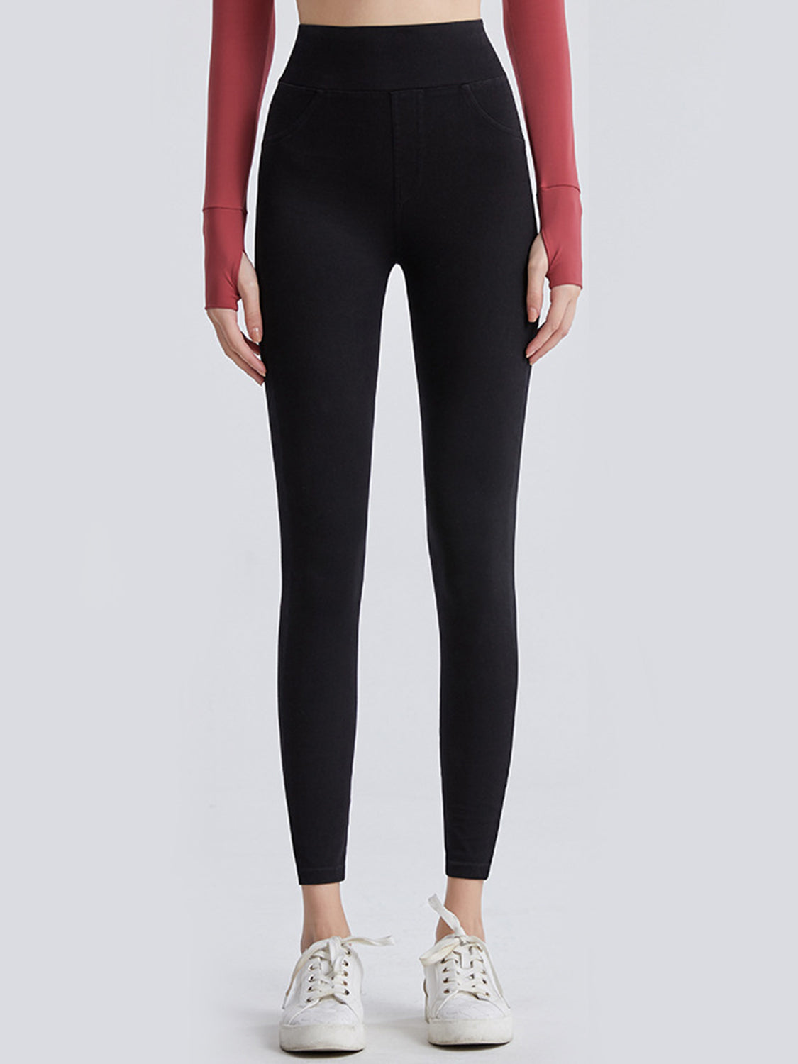 Wide Waistband Sports Leggings - Shimmervee