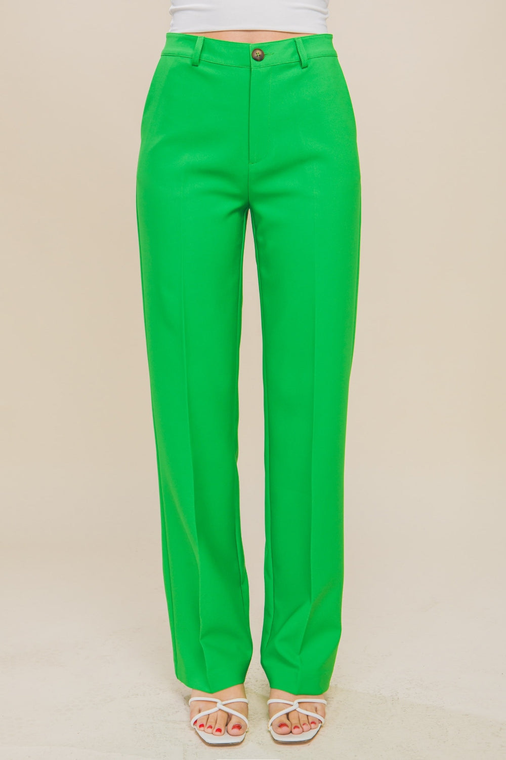 Love Tree High Waist Straight Pants - Shimmervee