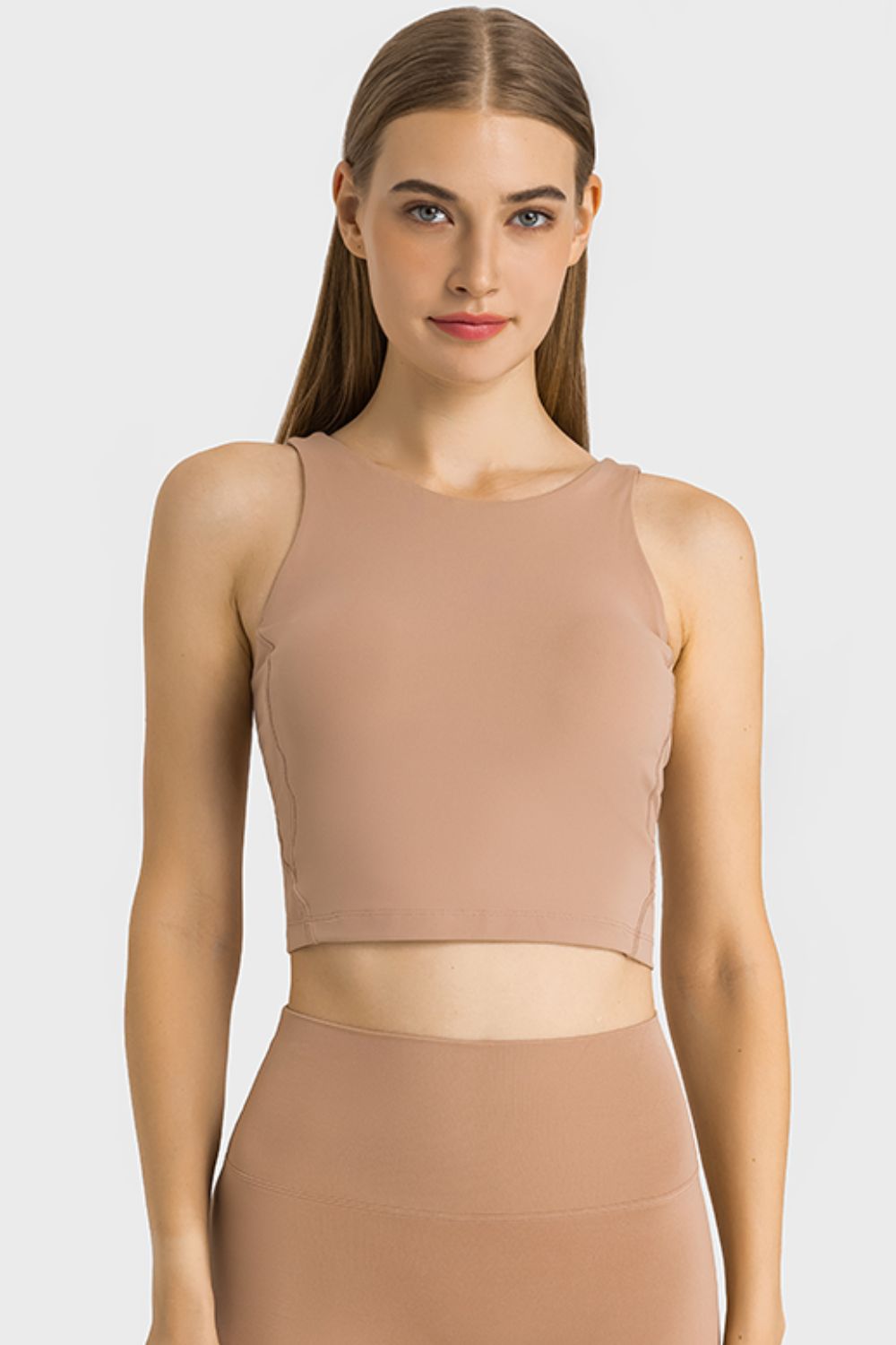 Millennia Feel Like Skin Highly Stretchy Cropped Sports Tank