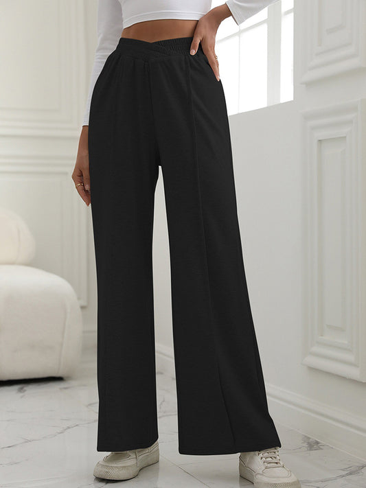 V-Waist Wide Leg Pants