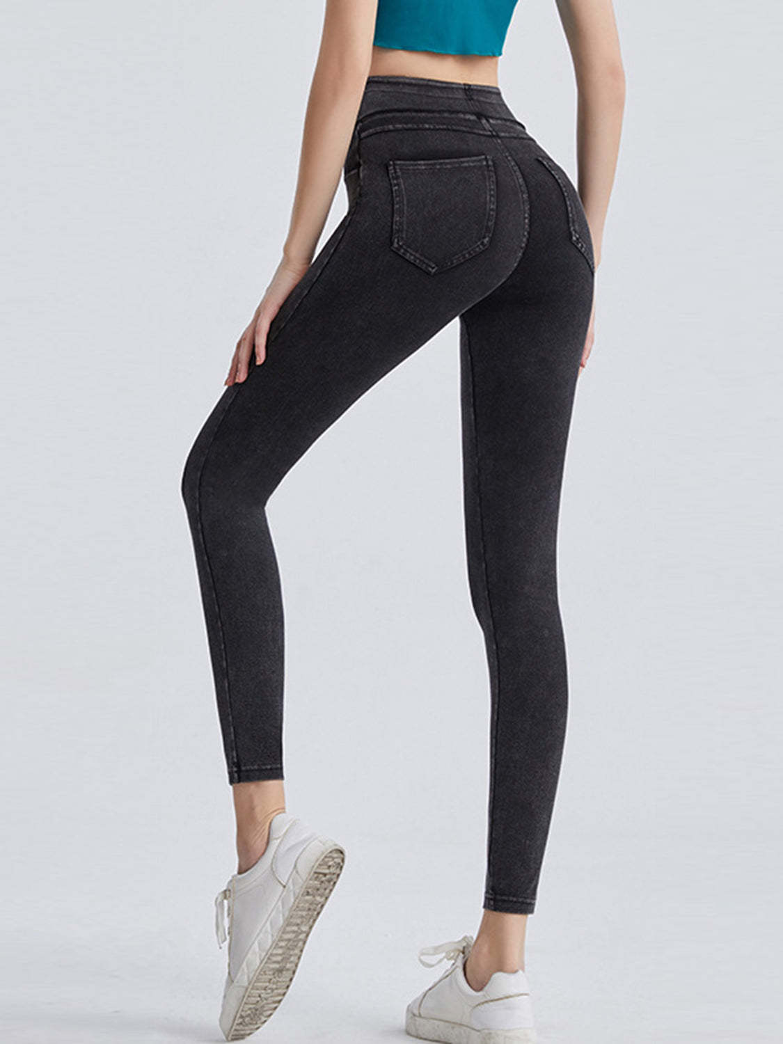 Wide Waistband Sports Leggings - Shimmervee