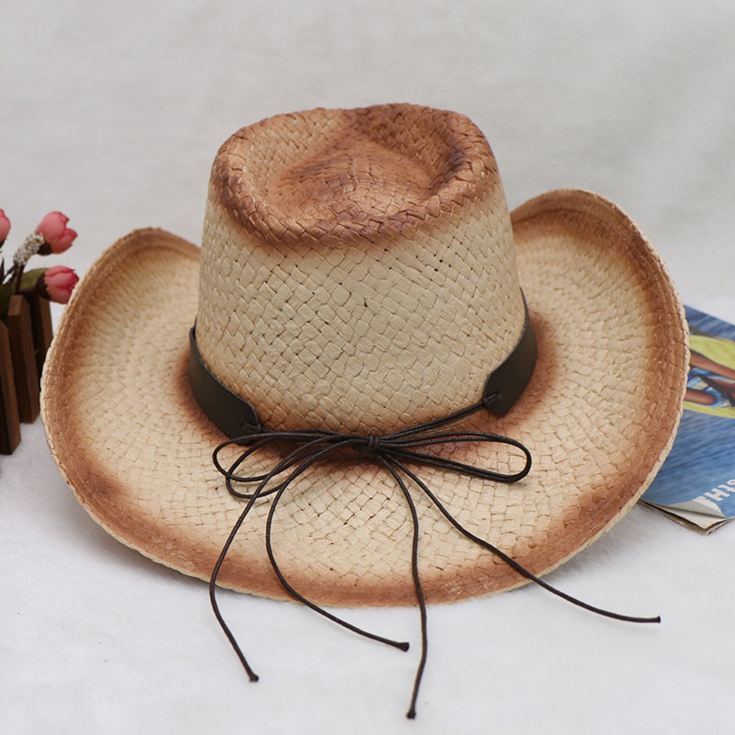 Papyrus Wide Brim Cowboy Hat - Shimmervee