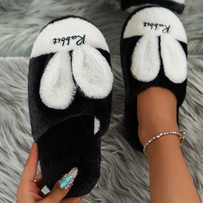 Rabbit Ears Round Toe Slippers - Shimmervee