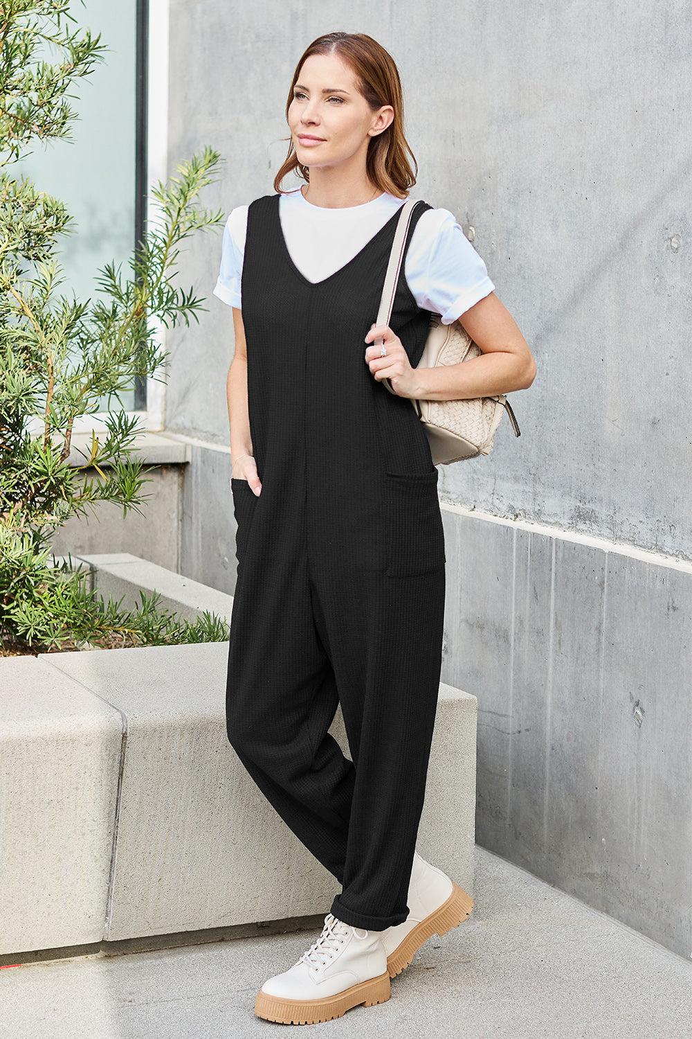 Double Take Full Size Sleeveless Straight Jumpsuit - Shimmervee