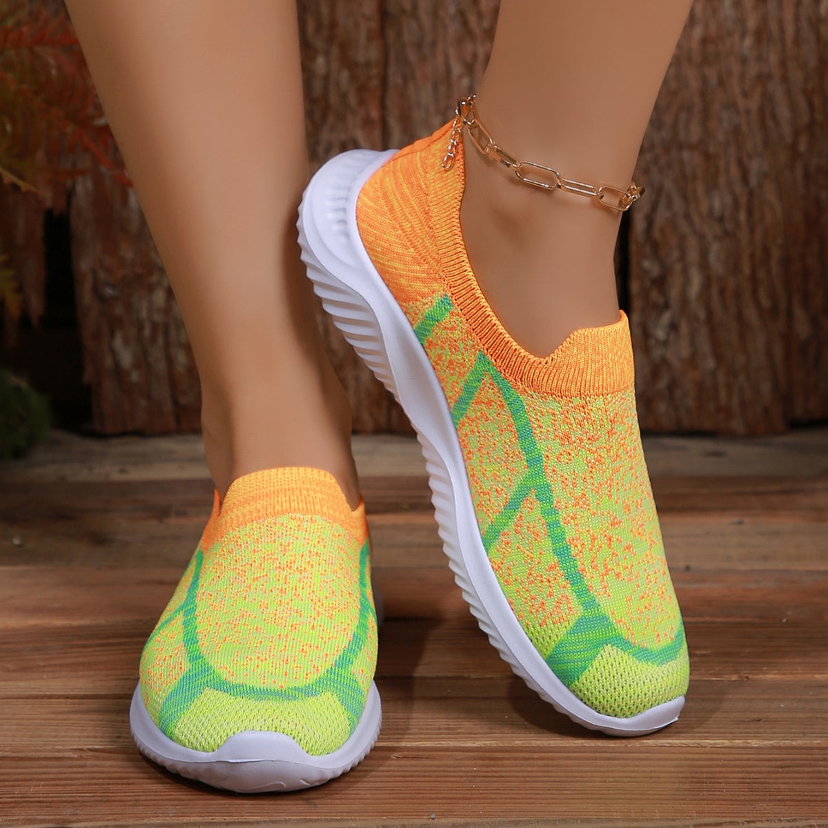 Breathable Mesh Round Toe Sneakers - Shimmervee