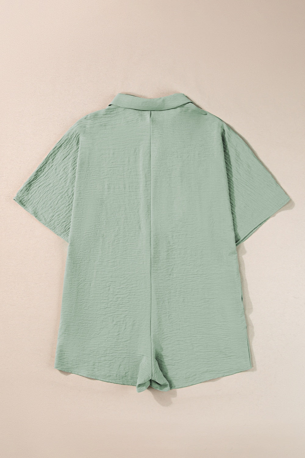 Half Button Short Sleeve Romper - Shimmervee