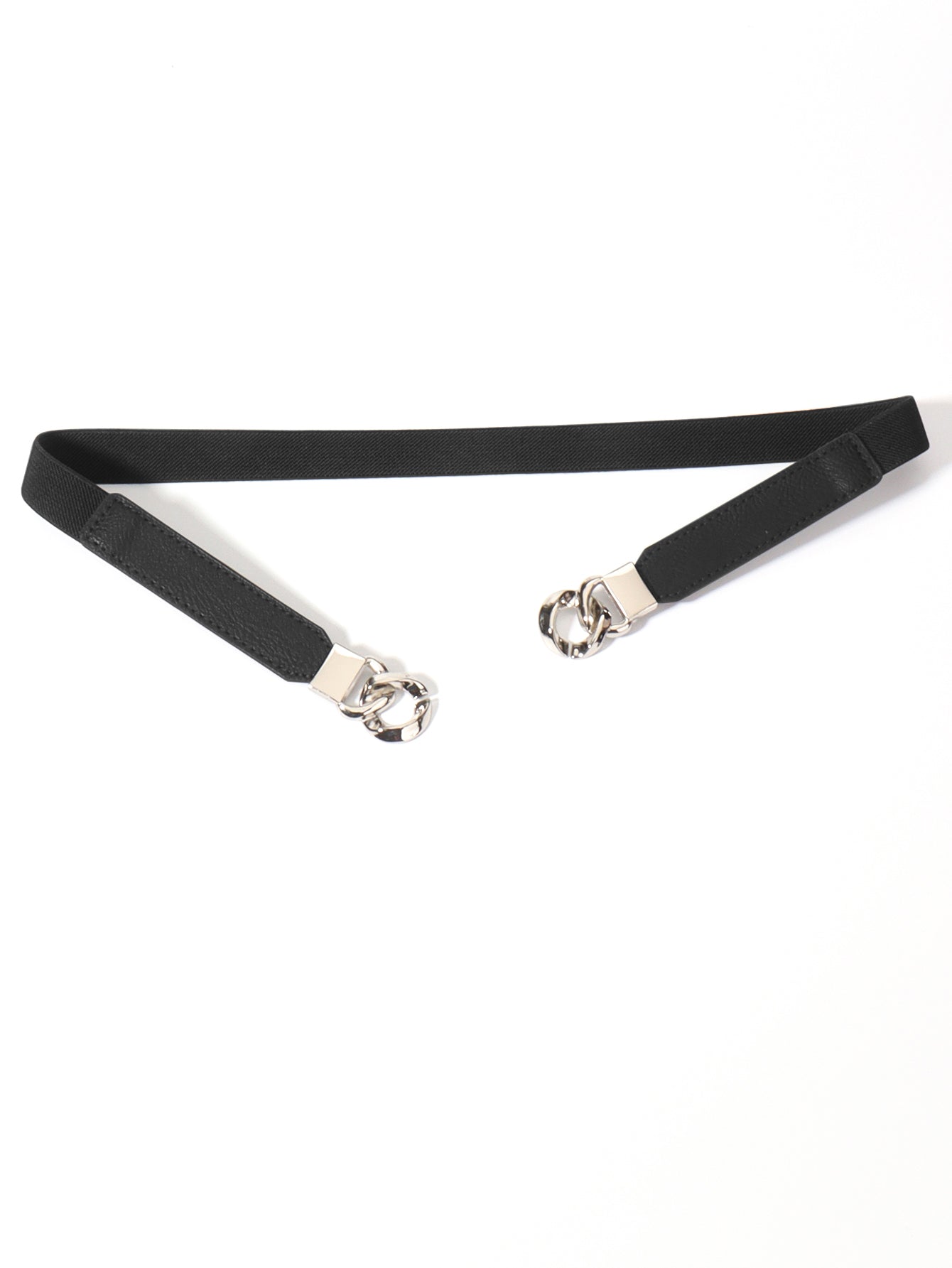 Zinc Alloy Buckle Elastic PU Belt - Shimmervee