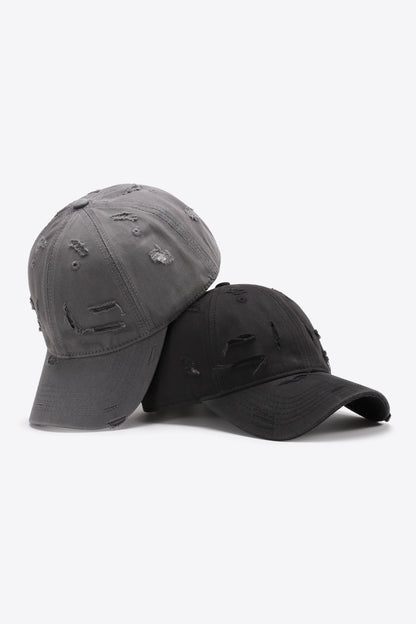 Distressed Adjustable Baseball Cap - Shimmervee