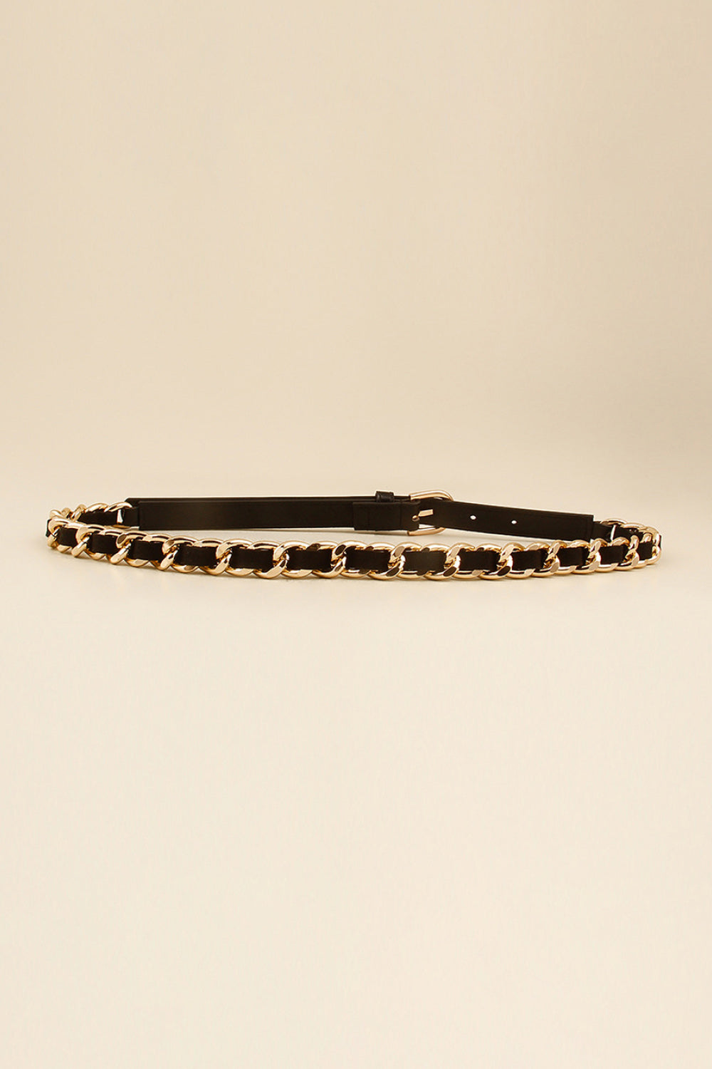 PU Chain Skinny Belt