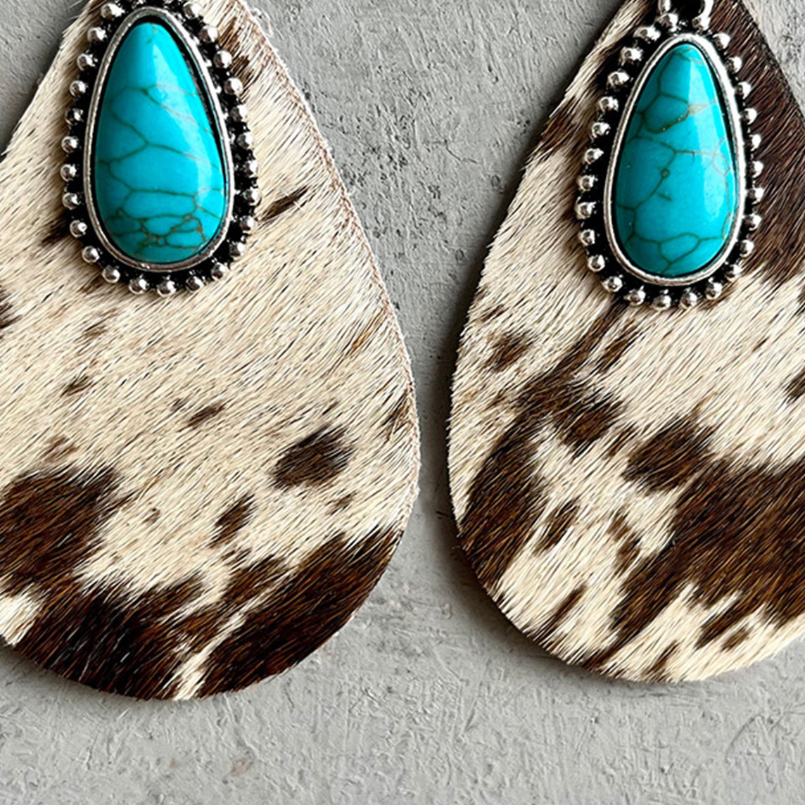 Artificial Turquoise Teardrop Earrings - Shimmervee