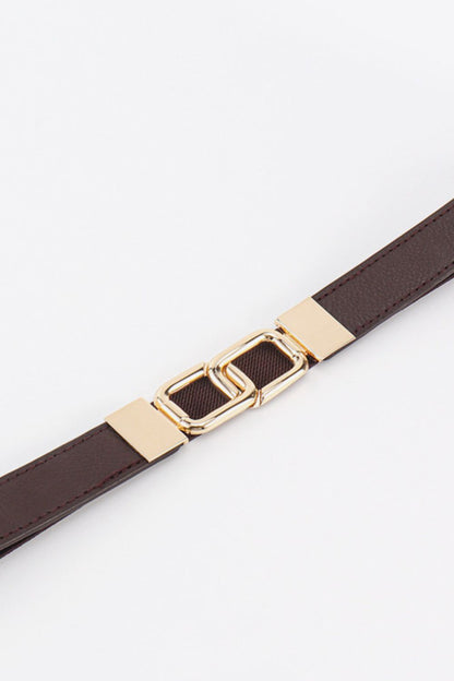 Geometric Double Buckle Elastic Belt - Shimmervee