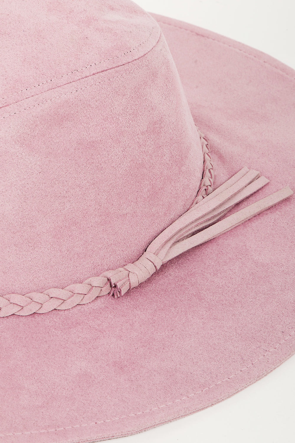 Fame Braided Faux Suede Hat - Shimmervee