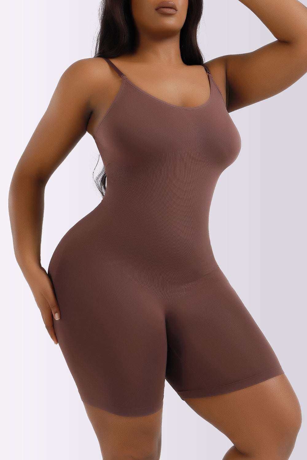 Full Size Spaghetti Strap Shaping Romper - Shimmervee