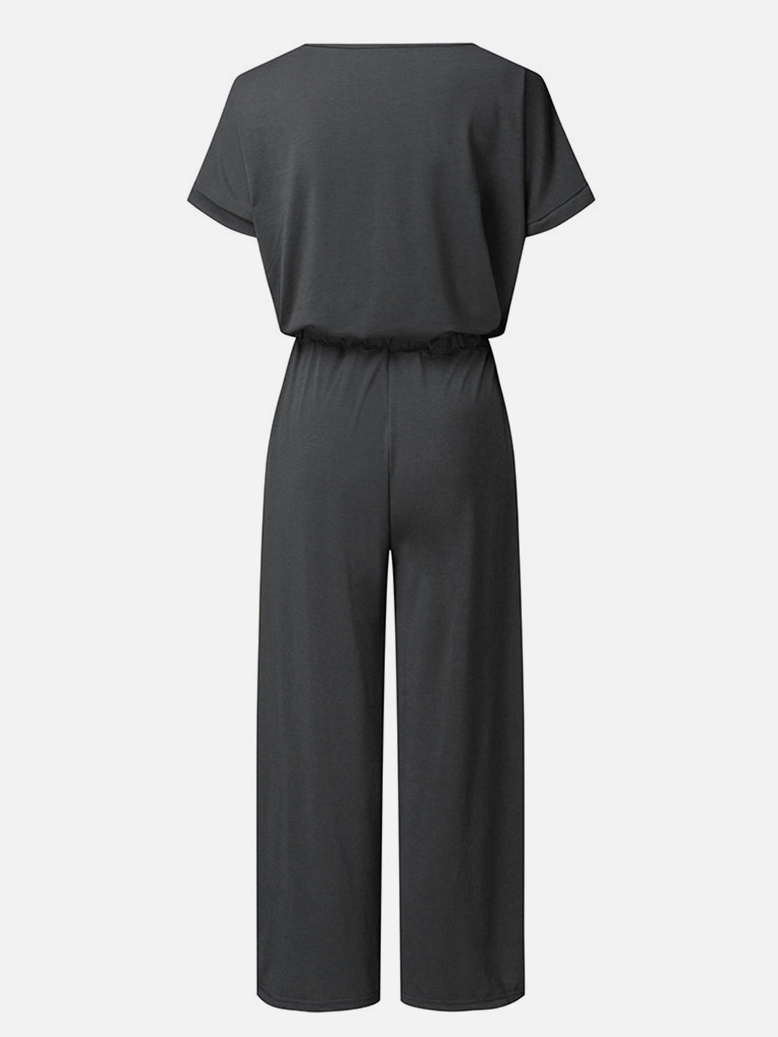 V-Neck Short Sleeve Jumpsuit - Shimmervee