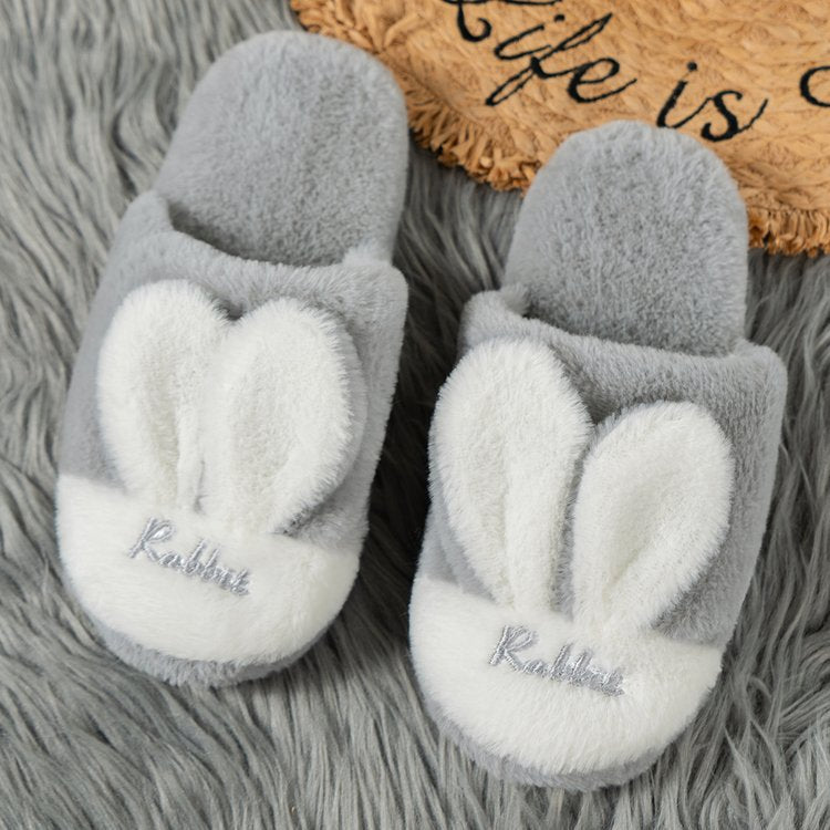 Rabbit Ears Round Toe Slippers - Shimmervee