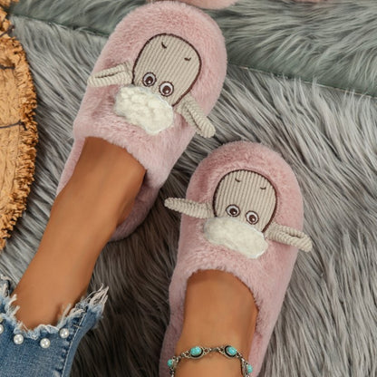 Sheep Round Toe Slippers - Shimmervee