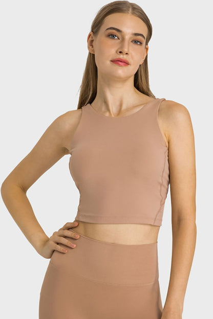 Millennia Feel Like Skin Highly Stretchy Cropped Sports Tank