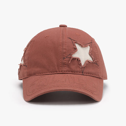 Adjustable Star Raw Hem Cap - Shimmervee